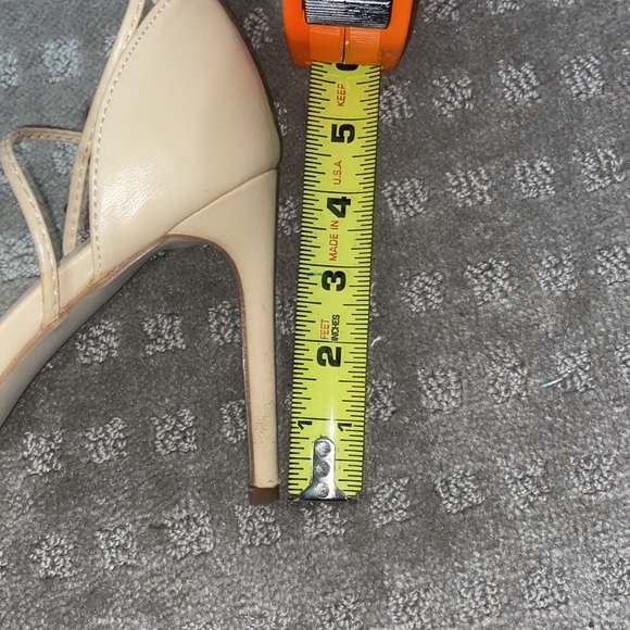 Tan Ankle Lace Up Heels - Picture 6 of 6